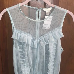 Mint light green Sheer H&M tank, NWT